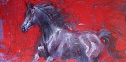 Thunder by Henry Asencio - Original Painting on Board sized 32x16 inches. Available from Whitewall Galleries